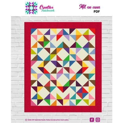 Patrón creative patchwork manta mil en una